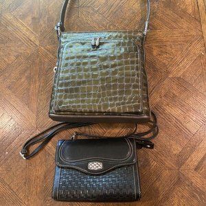 Brighton Two Leather Bags Crossbody Organizers